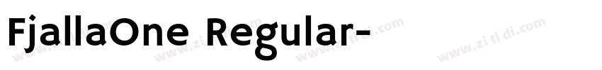 FjallaOne Regular字体转换